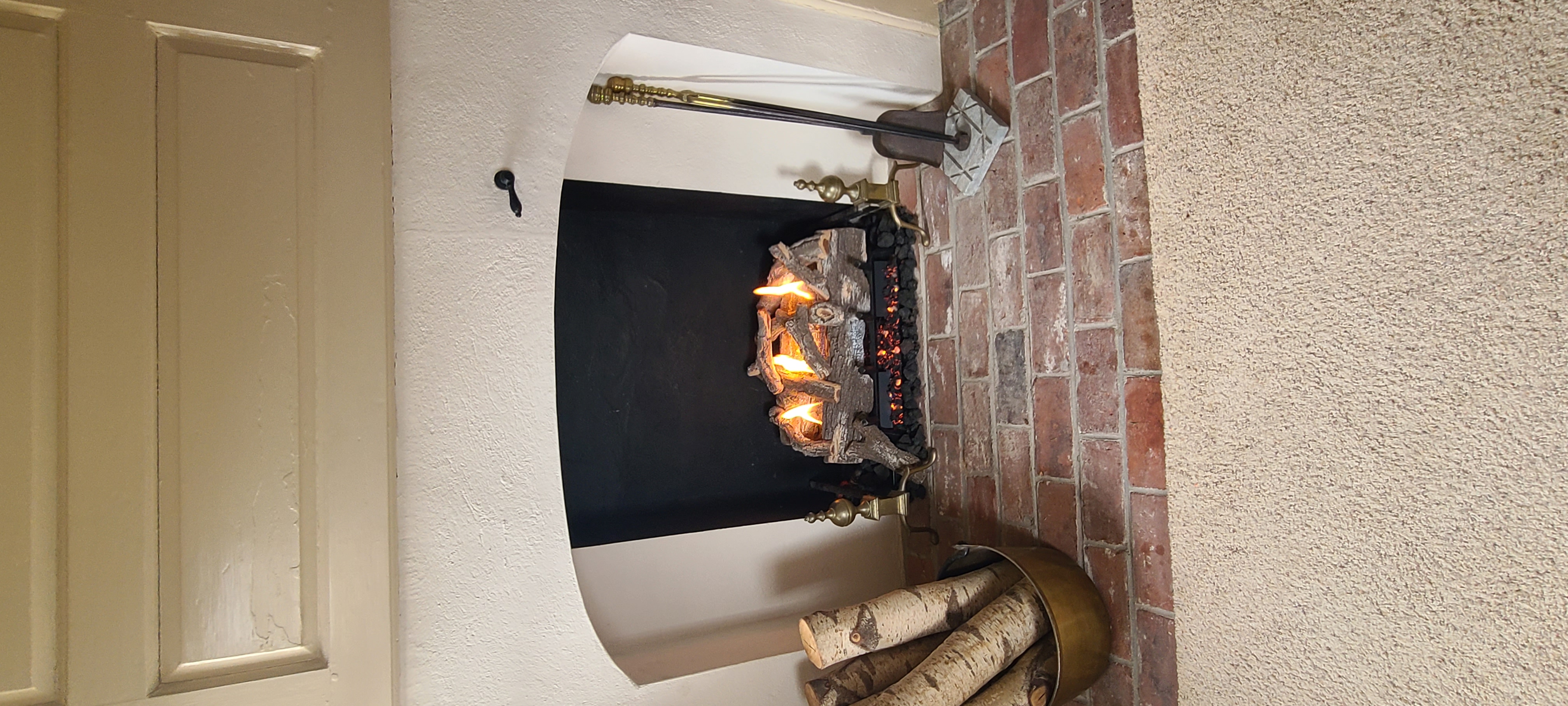 Modern gas fireplace installation in South Jersey